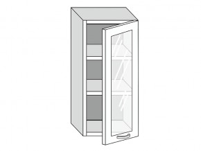 19.40.3 Шкаф настенный (h=913) на 400мм с 1-ой стекл. дверцей в Трёхгорном - tryohgornyj.magazin-mebel74.ru | фото