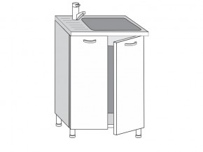 2.60.2мн Шкаф-стол на 600мм под накладную мойку с 2-мя дверцами в Трёхгорном - tryohgornyj.magazin-mebel74.ru | фото