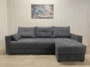 Диван Комфорт-3 ПБ+МДФ Тик-Так велюр Sensey steel grey в Трёхгорном - tryohgornyj.magazin-mebel74.ru | фото