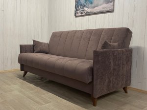 Диван Престиж-3 НПБ, велюр Sensey Dusty plum в Трёхгорном - tryohgornyj.magazin-mebel74.ru | фото