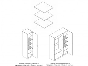 Комплект полок шкафа 1 дверного или 3 дверного в Трёхгорном - tryohgornyj.magazin-mebel74.ru | фото