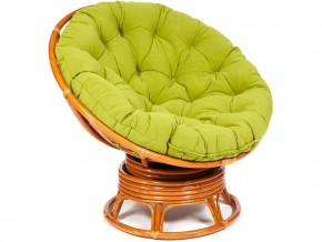 Кресло-качалка Papasan w 23/01 B с подушкой Cognac, флок Олива в Трёхгорном - tryohgornyj.magazin-mebel74.ru | фото
