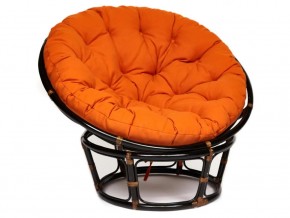 Кресло Papasan 23/01 W с подушкой Antique brown, ткань Оранжевый в Трёхгорном - tryohgornyj.magazin-mebel74.ru | фото