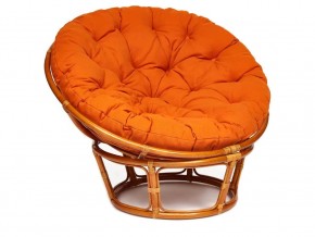 Кресло Papasan 23/01 W с подушкой Cognac, ткань Оранжевый в Трёхгорном - tryohgornyj.magazin-mebel74.ru | фото