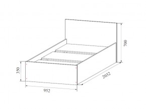 Кровать одинарная (Без матраца 0,9*2,0) в Трёхгорном - tryohgornyj.magazin-mebel74.ru | фото