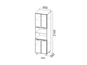 П600/2140 Пенал 600/2140 в Трёхгорном - tryohgornyj.magazin-mebel74.ru | фото