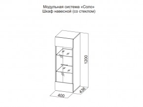 Шкаф навесной (со стеклом) в Трёхгорном - tryohgornyj.magazin-mebel74.ru | фото