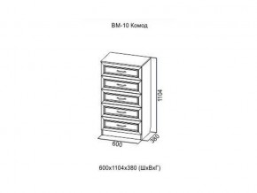 ВМ-10 Комод в Трёхгорном - tryohgornyj.magazin-mebel74.ru | фото